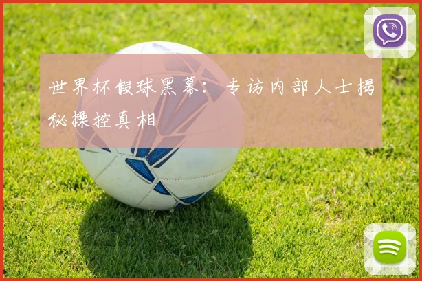世界杯假球黑幕：专访内部人士揭秘操控真相